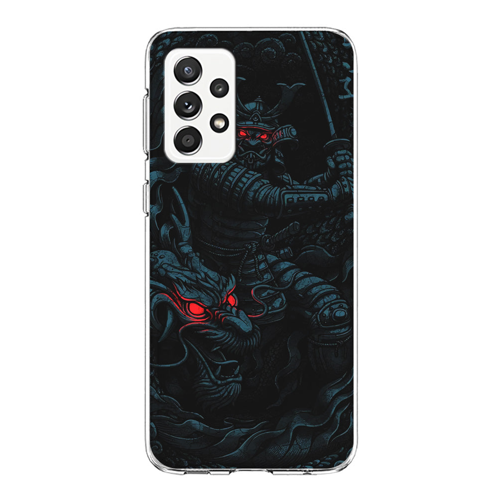 Samurai and Dragon Samsung Galaxy A52 Case-Phone Case-Clear Soft Case-Altracase