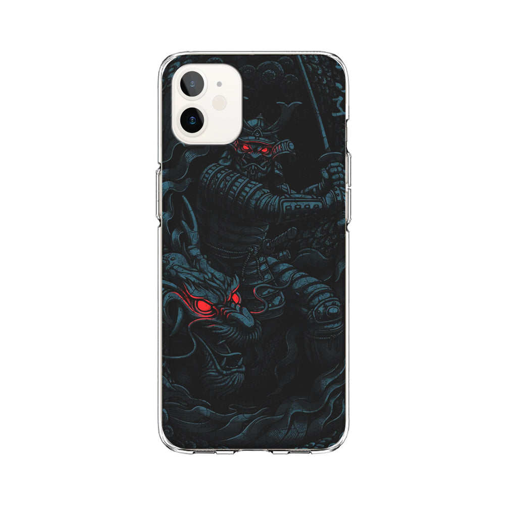 Samurai and Dragon iPhone 12 Mini Case-Phone Case-Clear Soft Case-Altracase