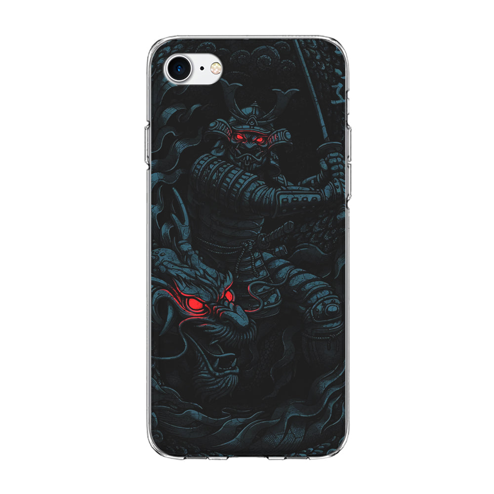 Samurai and Dragon iPhone SE 2020 Case-Phone Case-Clear Soft Case-Altracase