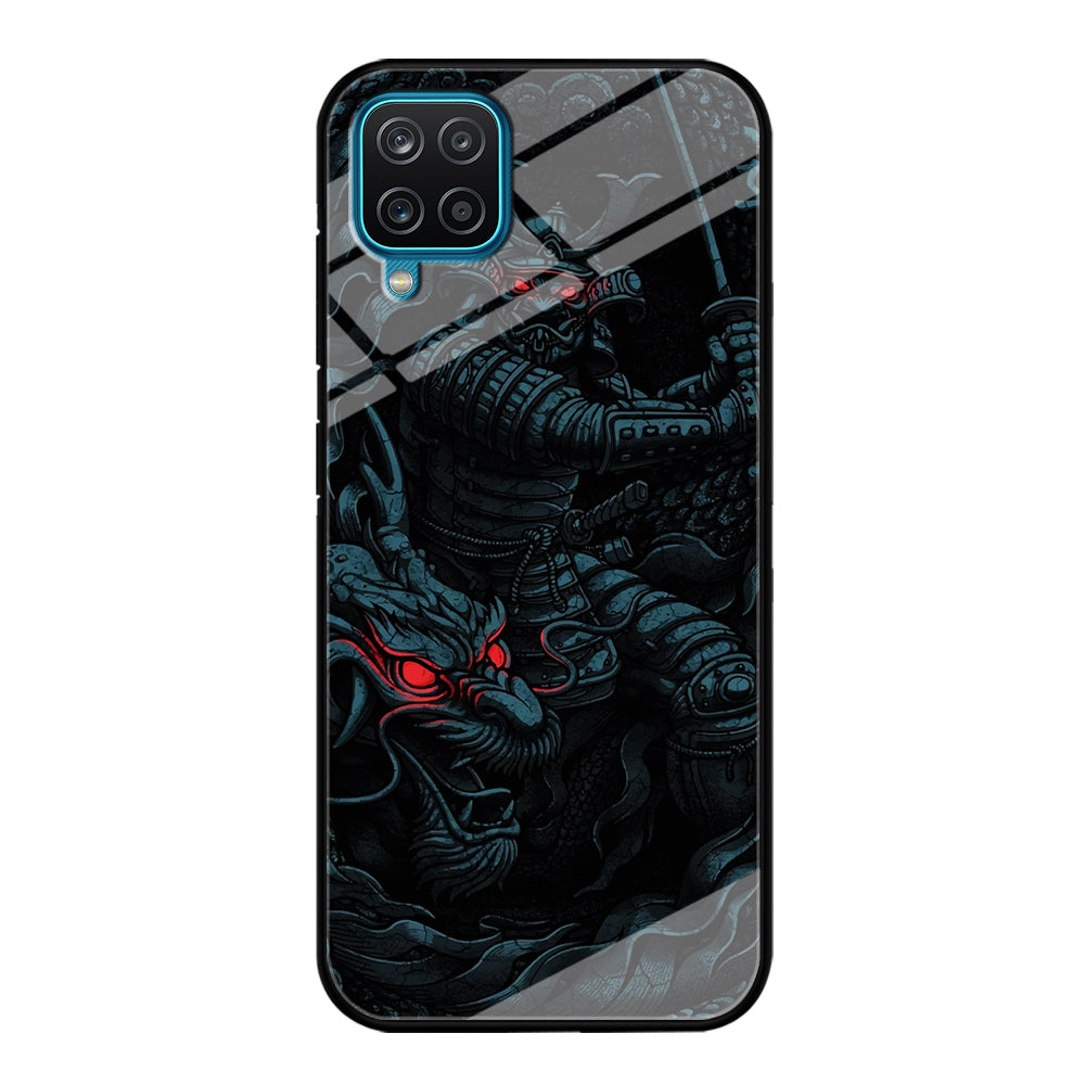 Samurai and Dragon Samsung Galaxy A12 Case-Phone Case-Tempered Glass Case-Altracase