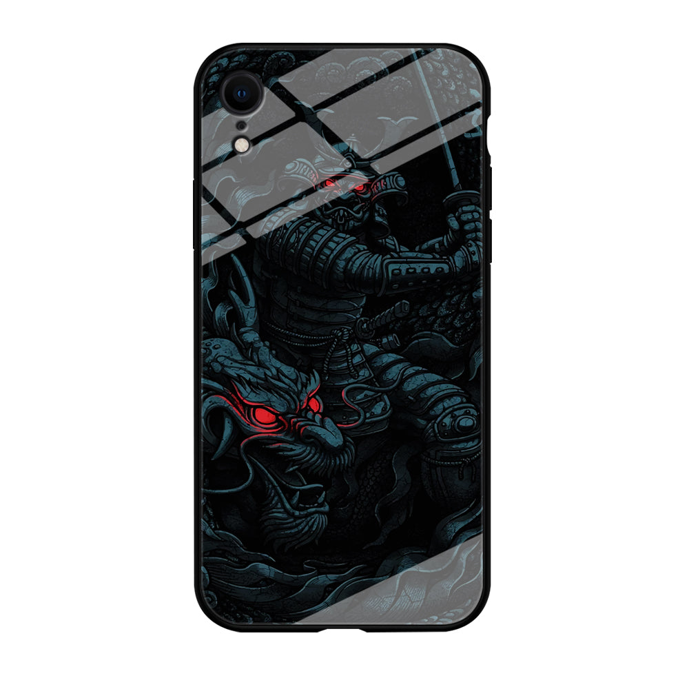 Samurai and Dragon iPhone XR Case-Phone Case-Tempered Glass Case-Altracase