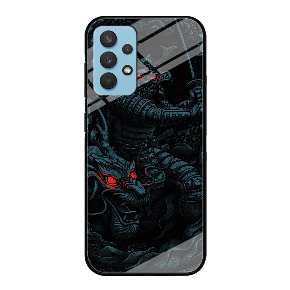 Samurai and Dragon Samsung Galaxy A32 Case-Phone Case-Tempered Glass Case-Altracase