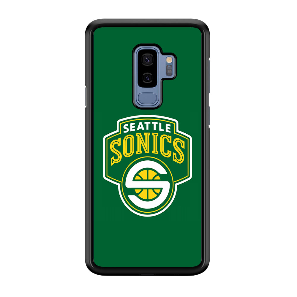 Seattle SuperSonics Logo Samsung Galaxy S9 Plus Case-Phone Case-Rubber Black (2D Case)-Altracase