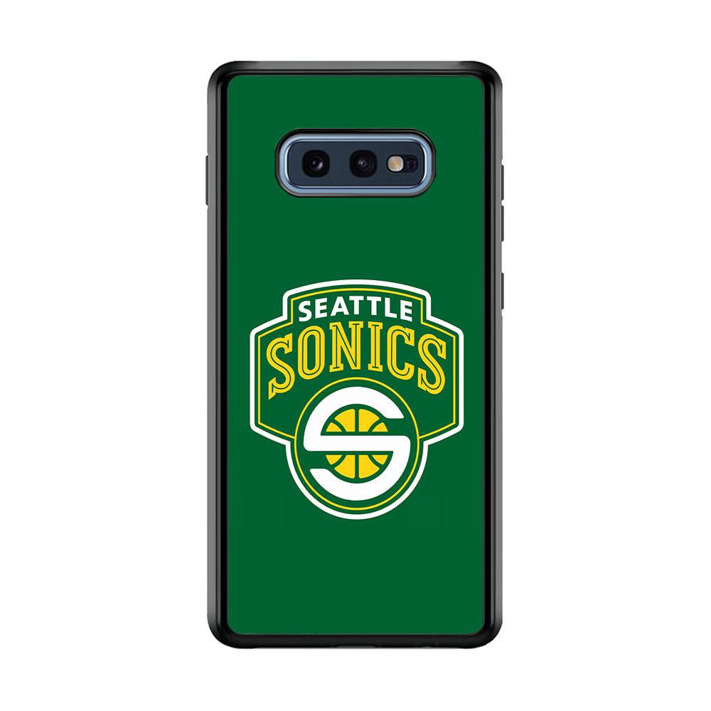 Seattle SuperSonics Logo Samsung Galaxy S10E Case-Phone Case-Rubber Black (2D Case)-Altracase