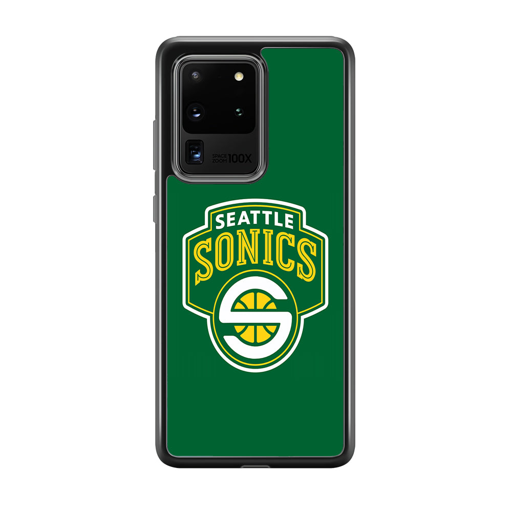 Seattle SuperSonics Logo Samsung Galaxy S20 Ultra Case-Phone Case-Rubber Black (2D Case)-Altracase