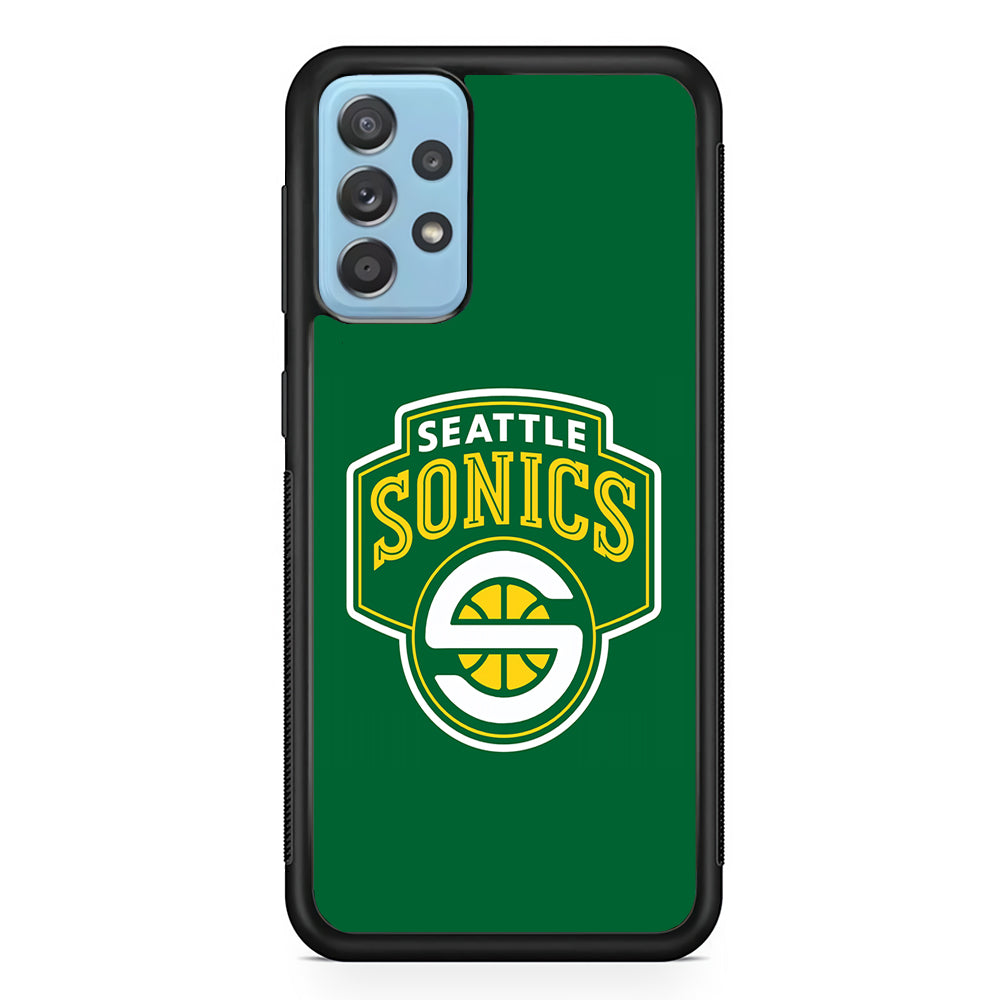 Seattle SuperSonics Logo Samsung Galaxy A52 Case-Phone Case-Rubber Black (2D Case)-Altracase