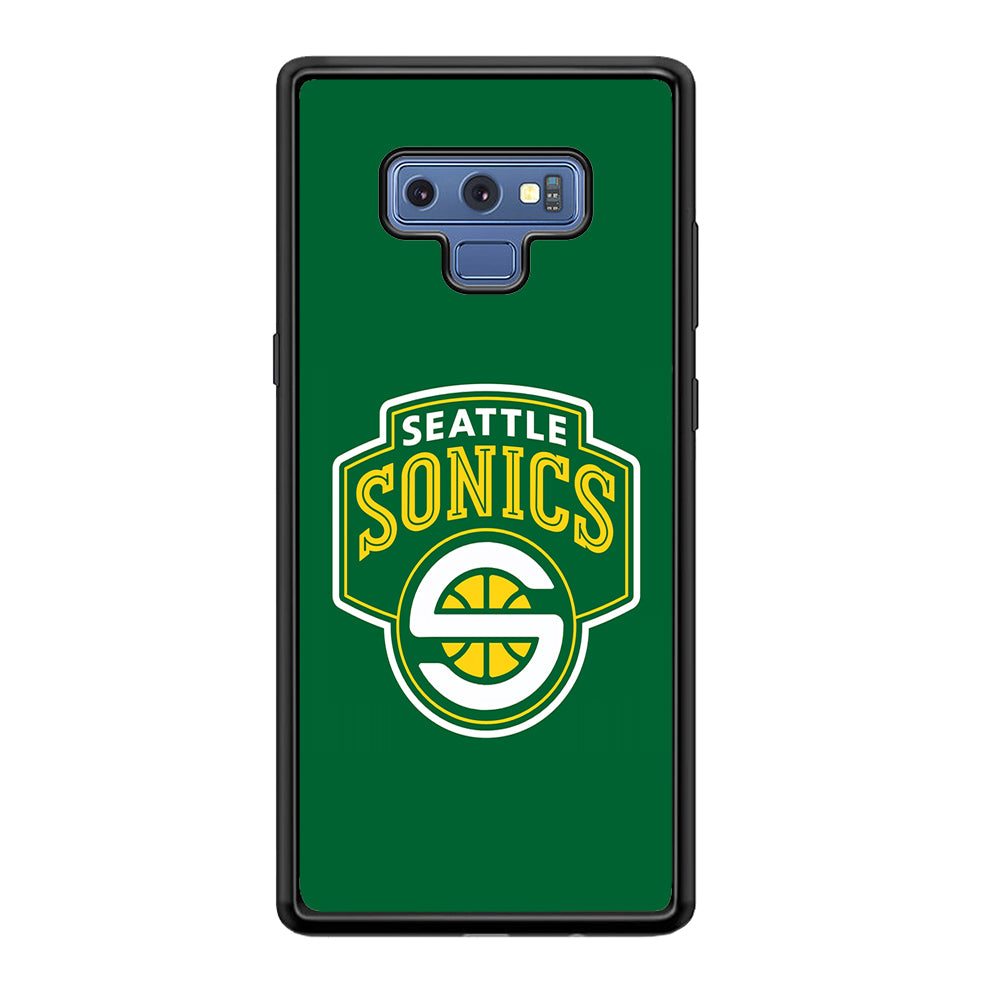 Seattle SuperSonics Logo Samsung Galaxy Note 9 Case-Phone Case-Tempered Glass Case-Altracase