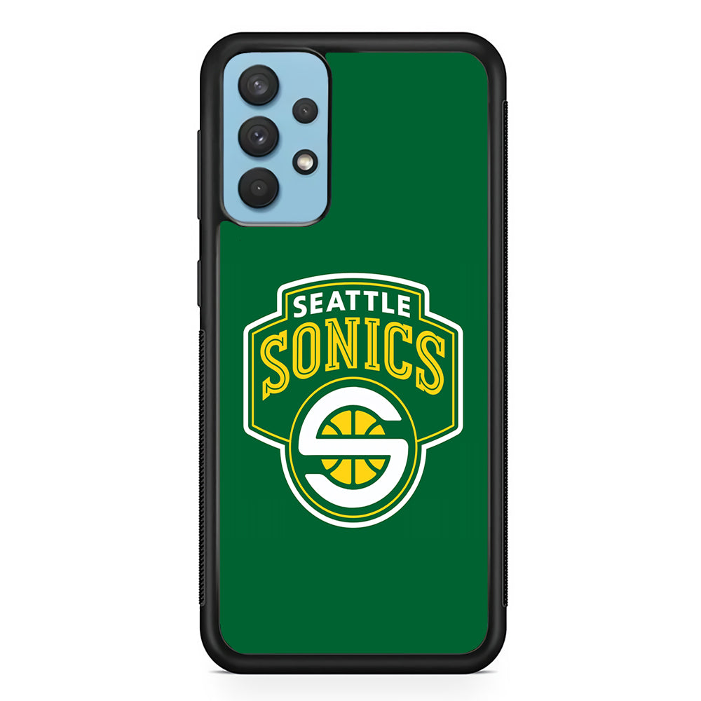 Seattle SuperSonics Logo Samsung Galaxy A32 Case-Phone Case-Rubber Black (2D Case)-Altracase