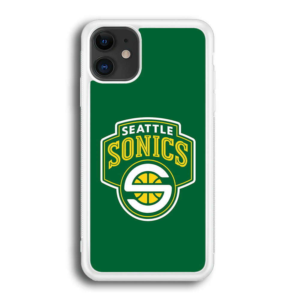 Seattle SuperSonics Logo iPhone 12 Mini Case-Phone Case-Rubber White (2D Case)-Altracase