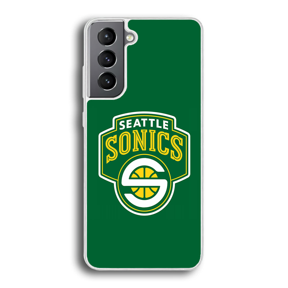 Seattle SuperSonics Logo Samsung Galaxy S23 Case-Phone Case-Rubber White (2D Case)-Altracase