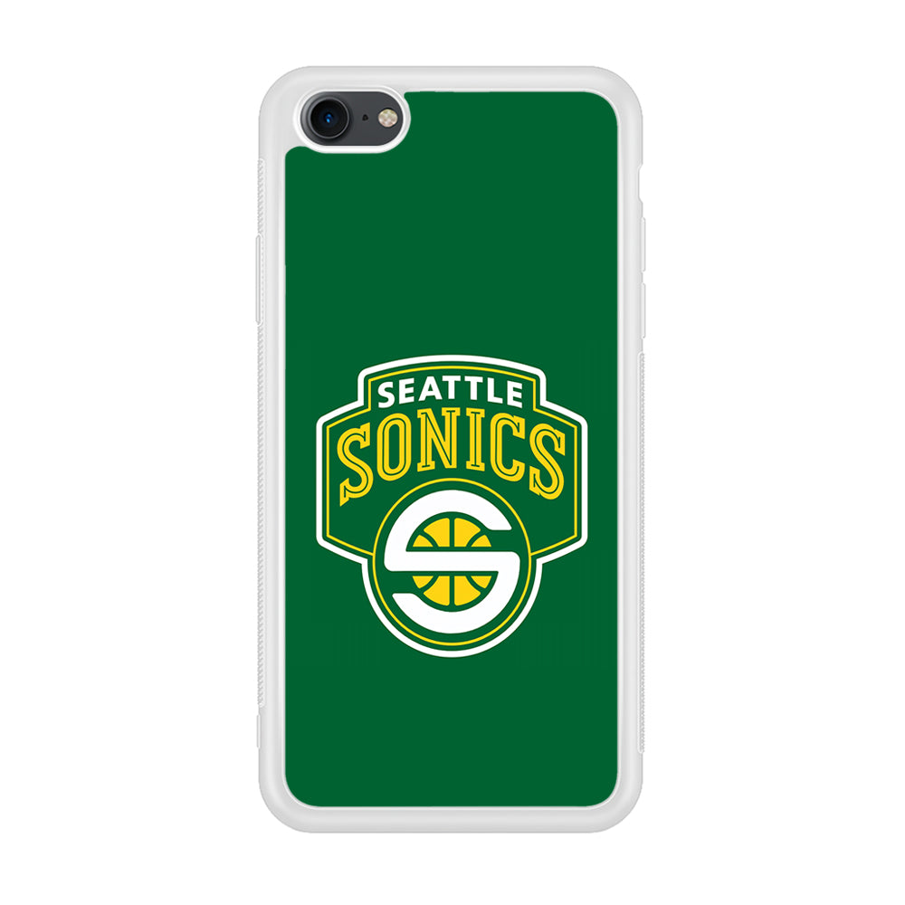 Seattle SuperSonics Logo iPhone 8 Case-Phone Case-Rubber White (2D Case)-Altracase