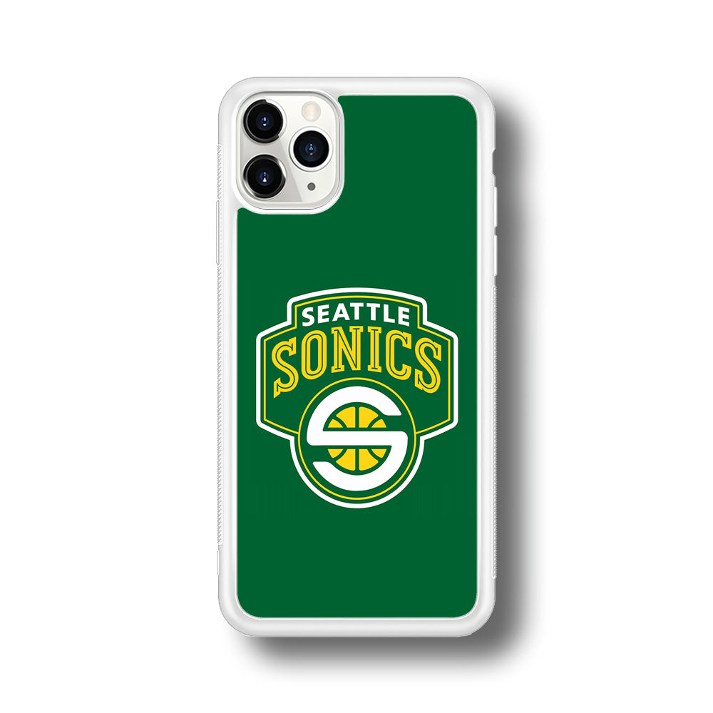 Seattle SuperSonics Logo iPhone 11 Pro Max Case-Phone Case-Rubber White (2D Case)-Altracase