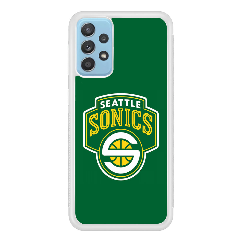 Seattle SuperSonics Logo Samsung Galaxy A52 Case-Phone Case-Rubber White (2D Case)-Altracase