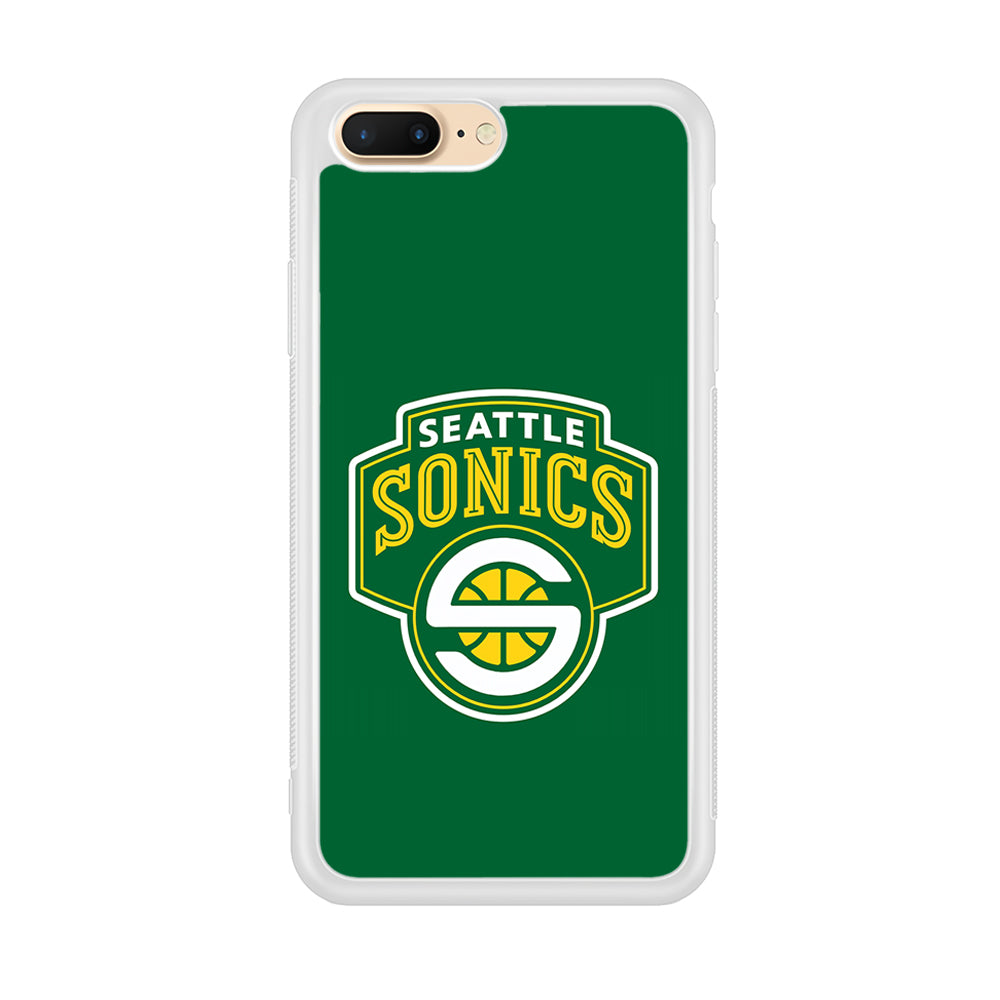 Seattle SuperSonics Logo iPhone 8 Plus Case-Phone Case-Rubber White (2D Case)-Altracase
