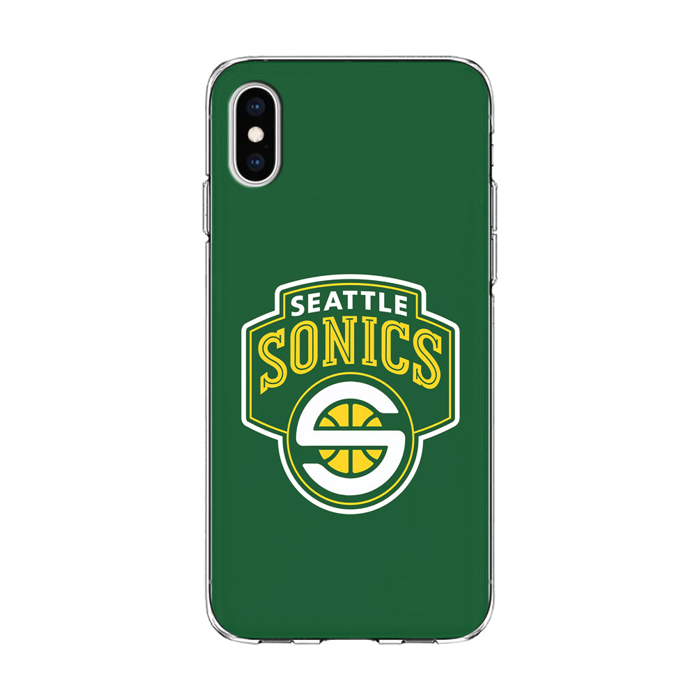 Seattle SuperSonics Logo iPhone Xs Case-Phone Case-Clear Soft Case-Altracase