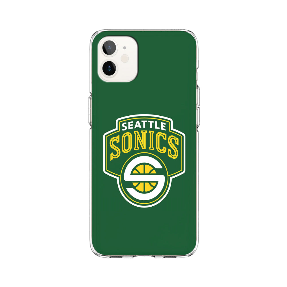 Seattle SuperSonics Logo iPhone 12 Case-Phone Case-Clear Soft Case-Altracase