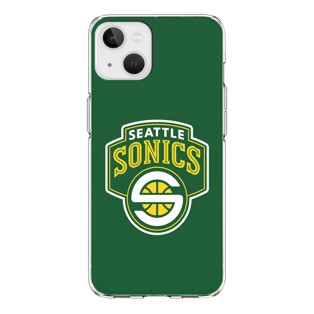 Seattle SuperSonics Logo iPhone 13 Mini Case-Phone Case-Clear Soft Case-Altracase