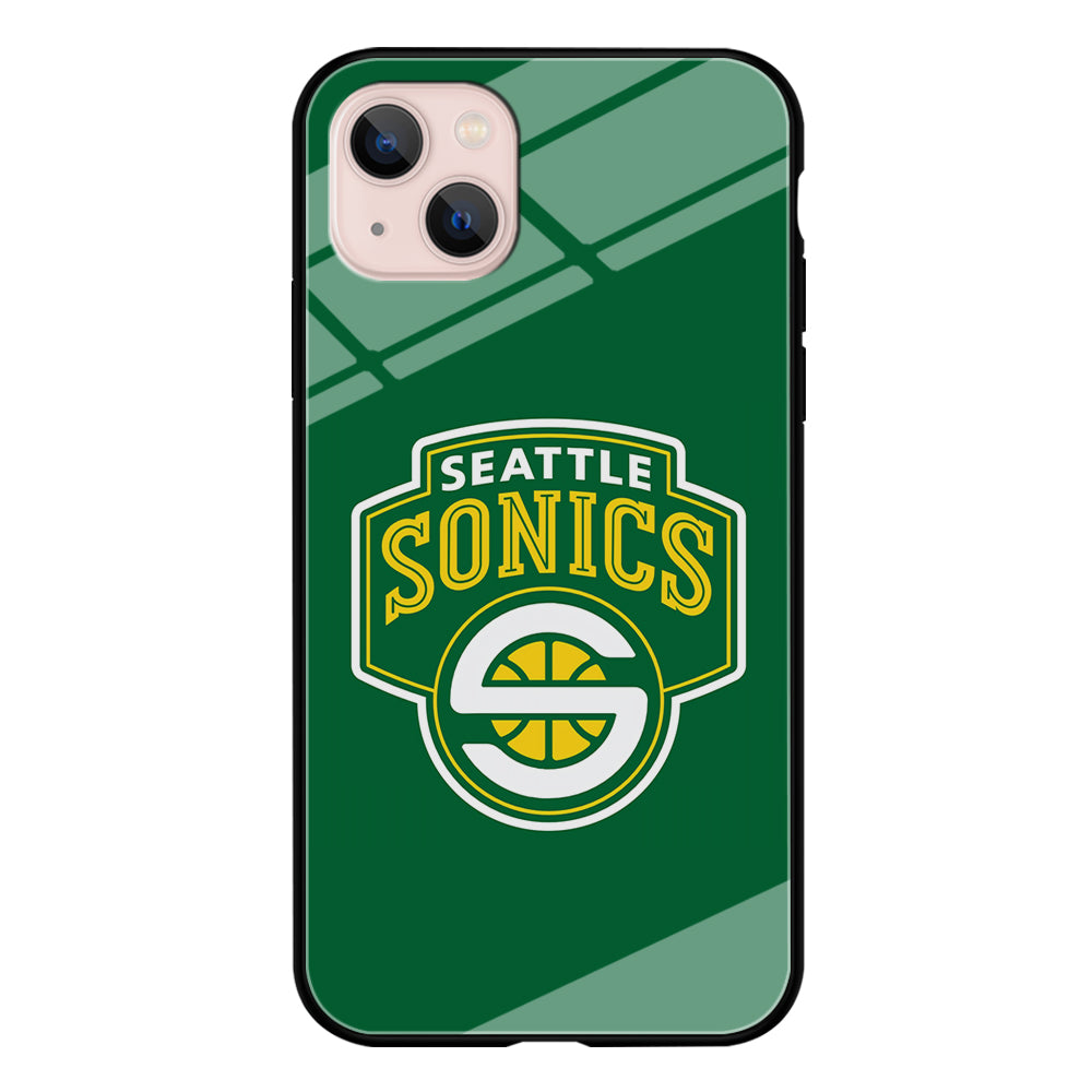 Seattle SuperSonics Logo iPhone 13 Mini Case-Phone Case-Tempered Glass Case-Altracase
