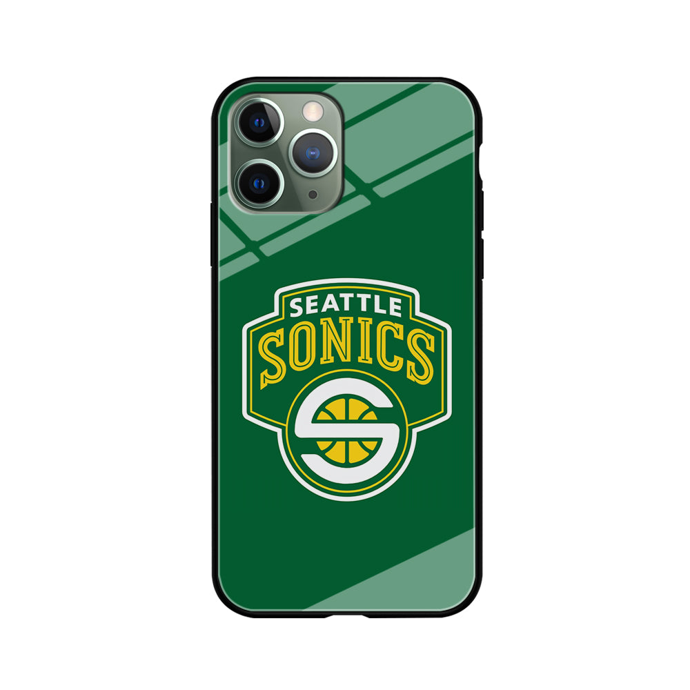 Seattle SuperSonics Logo iPhone 11 Pro Max Case-Phone Case-Tempered Glass Case-Altracase