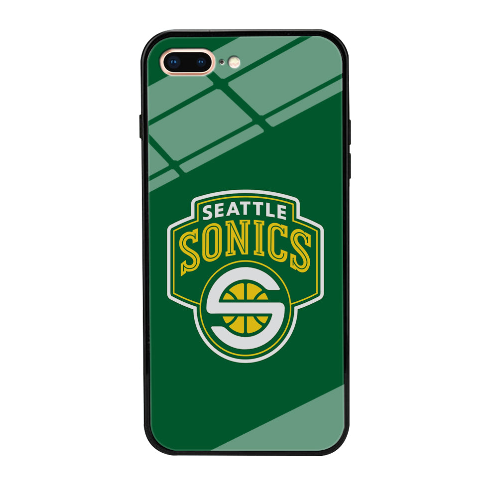 Seattle SuperSonics Logo iPhone 8 Plus Case-Phone Case-Tempered Glass Case-Altracase