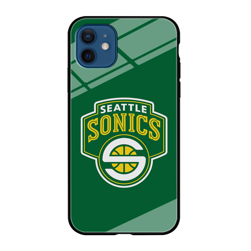 Seattle SuperSonics Logo iPhone 12 Mini Case-Phone Case-Tempered Glass Case-Altracase