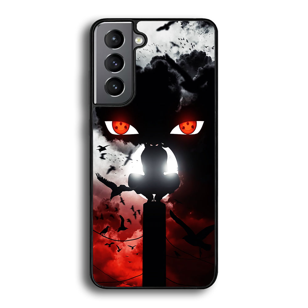 Sharingan Itachi Uchiha Samsung Galaxy S24 Case-Phone Case-Rubber Black (2D Case)-Altracase