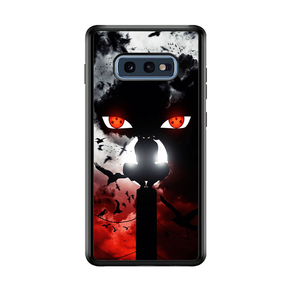 Sharingan Itachi Uchiha Samsung Galaxy S10E Case-Phone Case-Rubber Black (2D Case)-Altracase