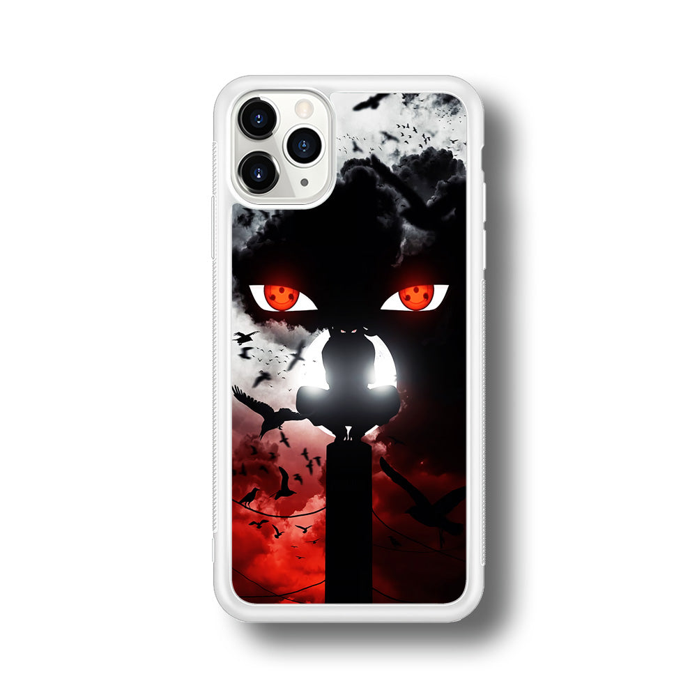 Sharingan Itachi Uchiha iPhone 11 Pro Max Case-Phone Case-Rubber White (2D Case)-Altracase
