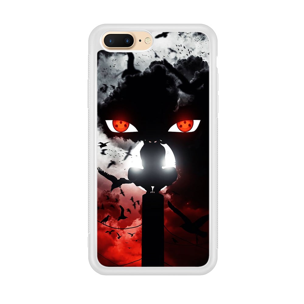Sharingan Itachi Uchiha iPhone 8 Plus Case-Phone Case-Rubber White (2D Case)-Altracase