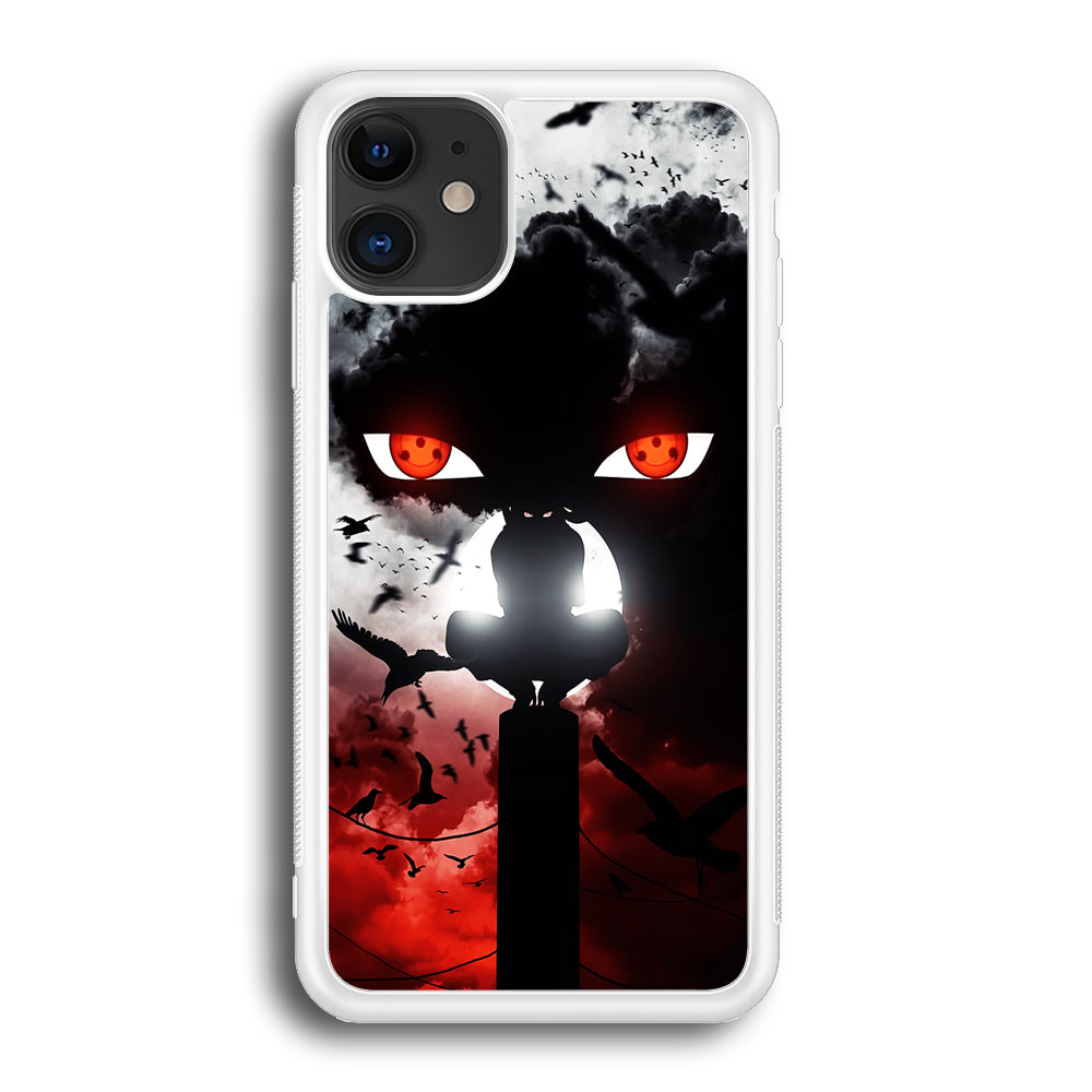Sharingan Itachi Uchiha iPhone 12 Case-Phone Case-Rubber White (2D Case)-Altracase