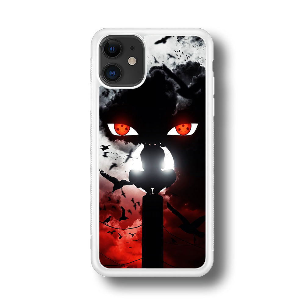 Sharingan Itachi Uchiha iPhone 11 Case-Phone Case-Rubber White (2D Case)-Altracase