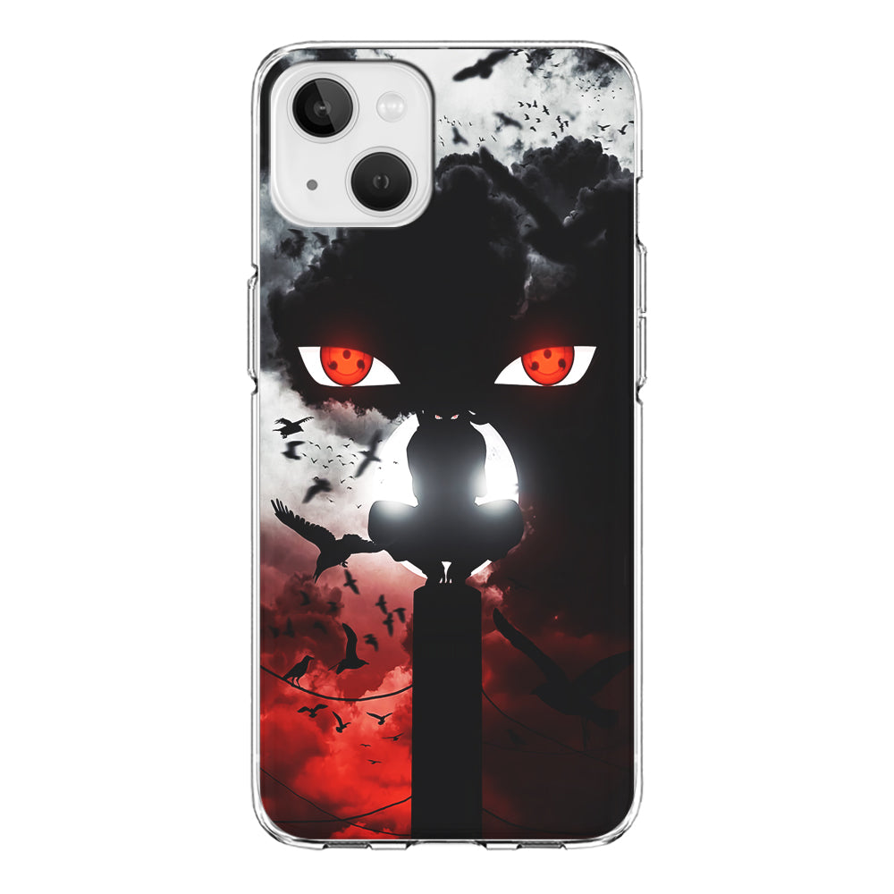 Sharingan Itachi Uchiha iPhone 13 Mini Case-Phone Case-Clear Soft Case-Altracase