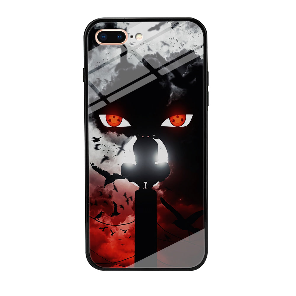 Sharingan Itachi Uchiha iPhone 8 Plus Case-Phone Case-Tempered Glass Case-Altracase