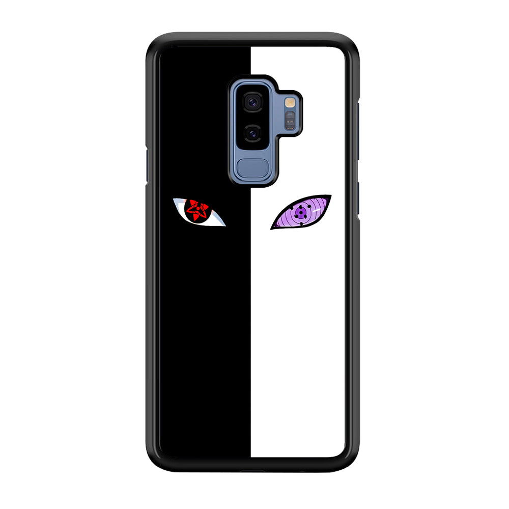 Sharingan Rinnegan Black White Samsung Galaxy S9 Plus Case-Phone Case-Rubber Black (2D Case)-Altracase