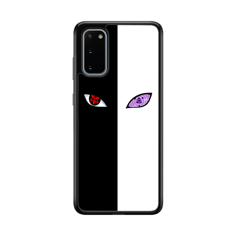 Sharingan Rinnegan Black White Samsung Galaxy S20 Case-Phone Case-Rubber Black (2D Case)-Altracase