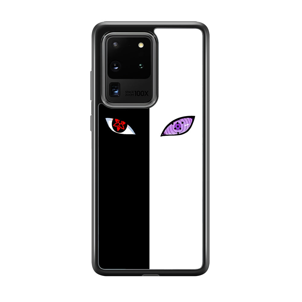 Sharingan Rinnegan Black White Samsung Galaxy S20 Ultra Case-Phone Case-Tempered Glass Case-Altracase