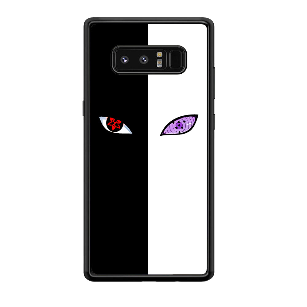Sharingan Rinnegan Black White Samsung Galaxy Note 8 Case-Phone Case-Rubber Black (2D Case)-Altracase