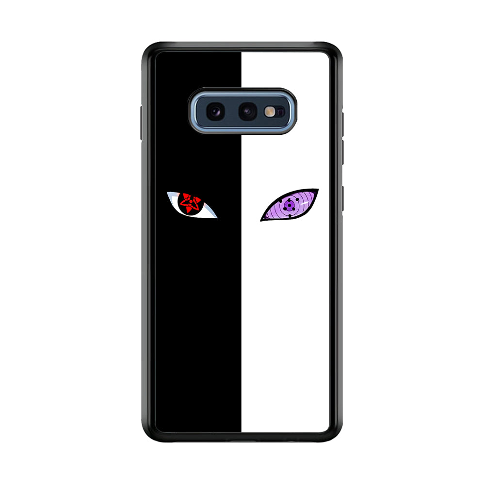 Sharingan Rinnegan Black White Samsung Galaxy S10E Case-Phone Case-Rubber Black (2D Case)-Altracase