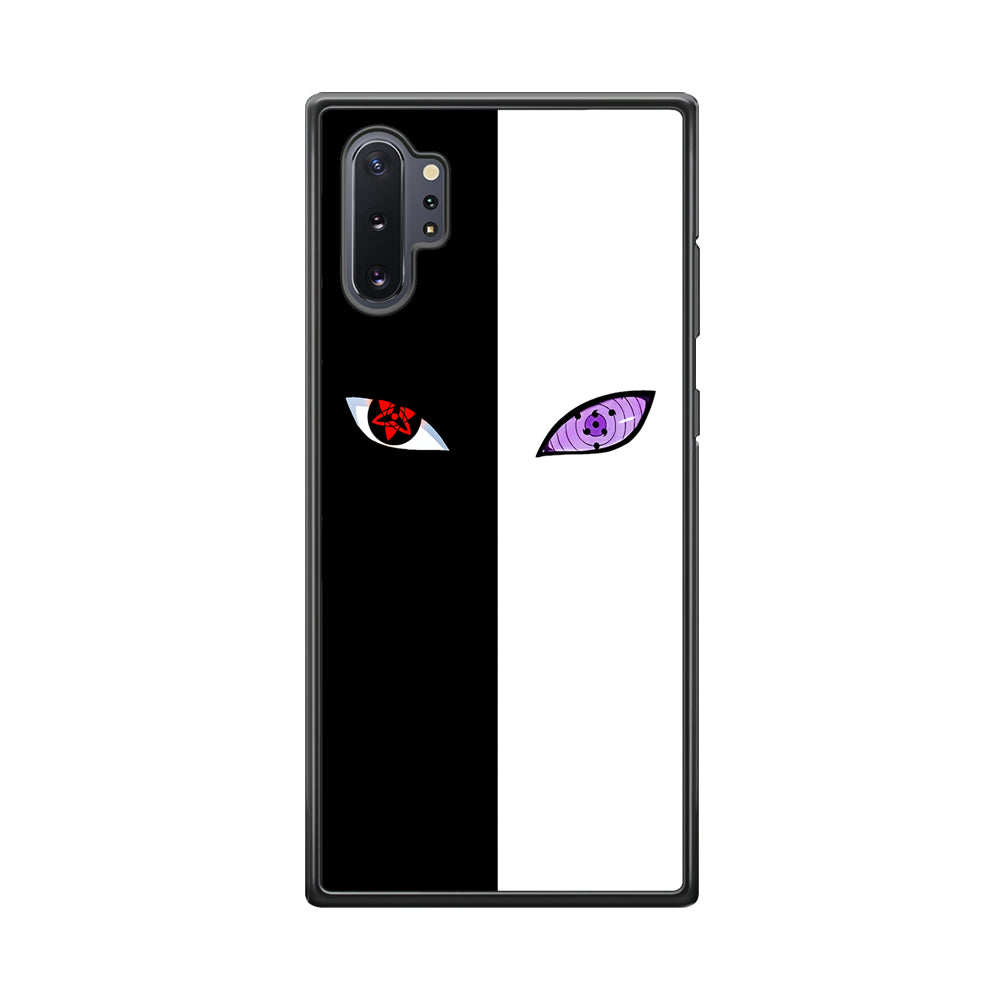 Sharingan Rinnegan Black White Samsung Galaxy Note 10 Plus Case-Phone Case-Rubber Black (2D Case)-Altracase