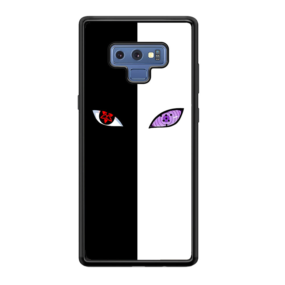 Sharingan Rinnegan Black White Samsung Galaxy Note 9 Case-Phone Case-Rubber Black (2D Case)-Altracase