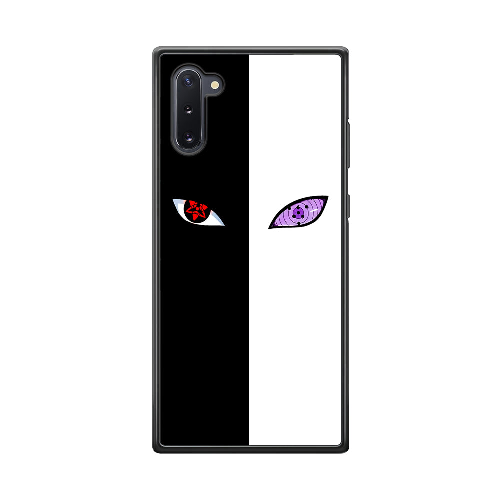Sharingan Rinnegan Black White Samsung Galaxy Note 10 Case-Phone Case-Rubber Black (2D Case)-Altracase