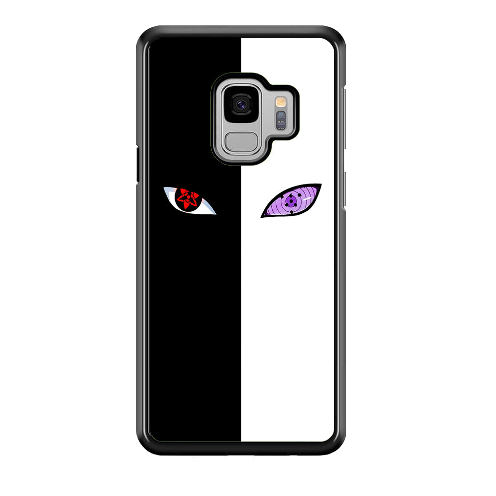 Sharingan Rinnegan Black White Samsung Galaxy S9 Case-Phone Case-Rubber Black (2D Case)-Altracase