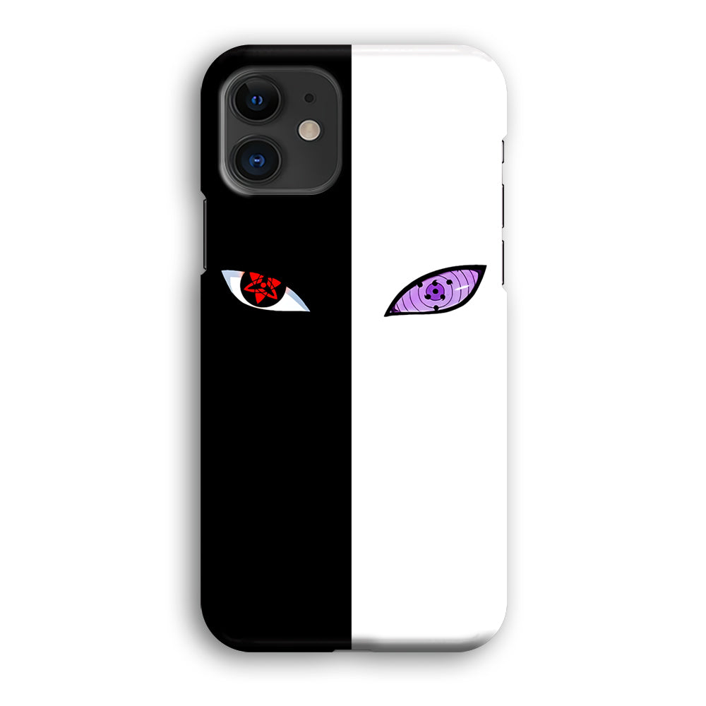 Sharingan Rinnegan Black White iPhone 12 Mini Case-Phone Case-3D Case-Altracase
