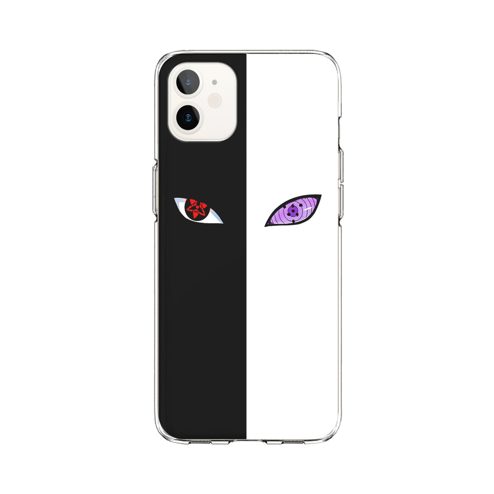 Sharingan Rinnegan Black White iPhone 12 Case-Phone Case-Clear Soft Case-Altracase