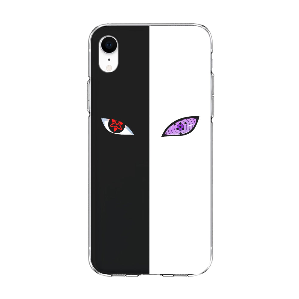 Sharingan Rinnegan Black White iPhone XR Case-Phone Case-Clear Soft Case-Altracase
