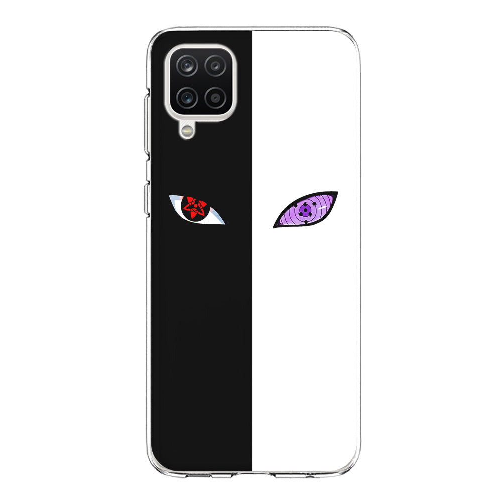Sharingan Rinnegan Black White Samsung Galaxy A12 Case-Phone Case-Clear Soft Case-Altracase