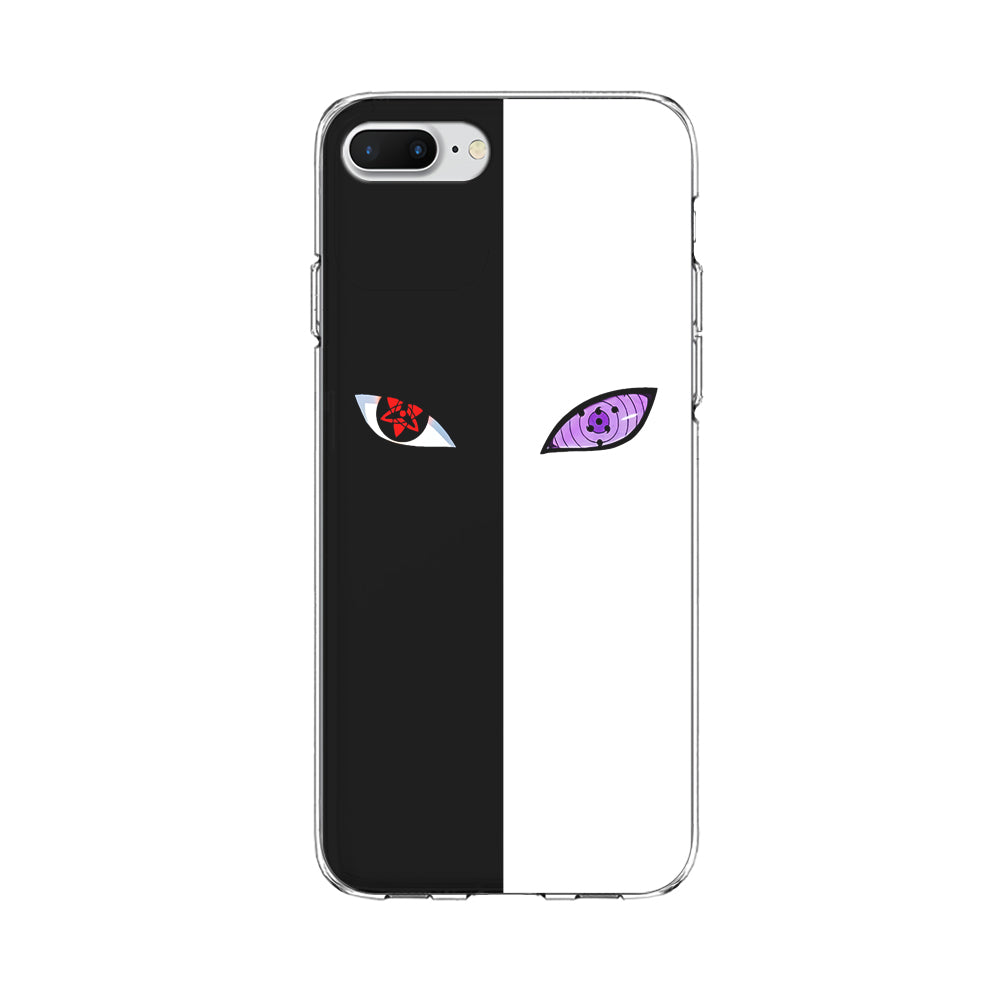 Sharingan Rinnegan Black White iPhone 8 Plus Case-Phone Case-Clear Soft Case-Altracase