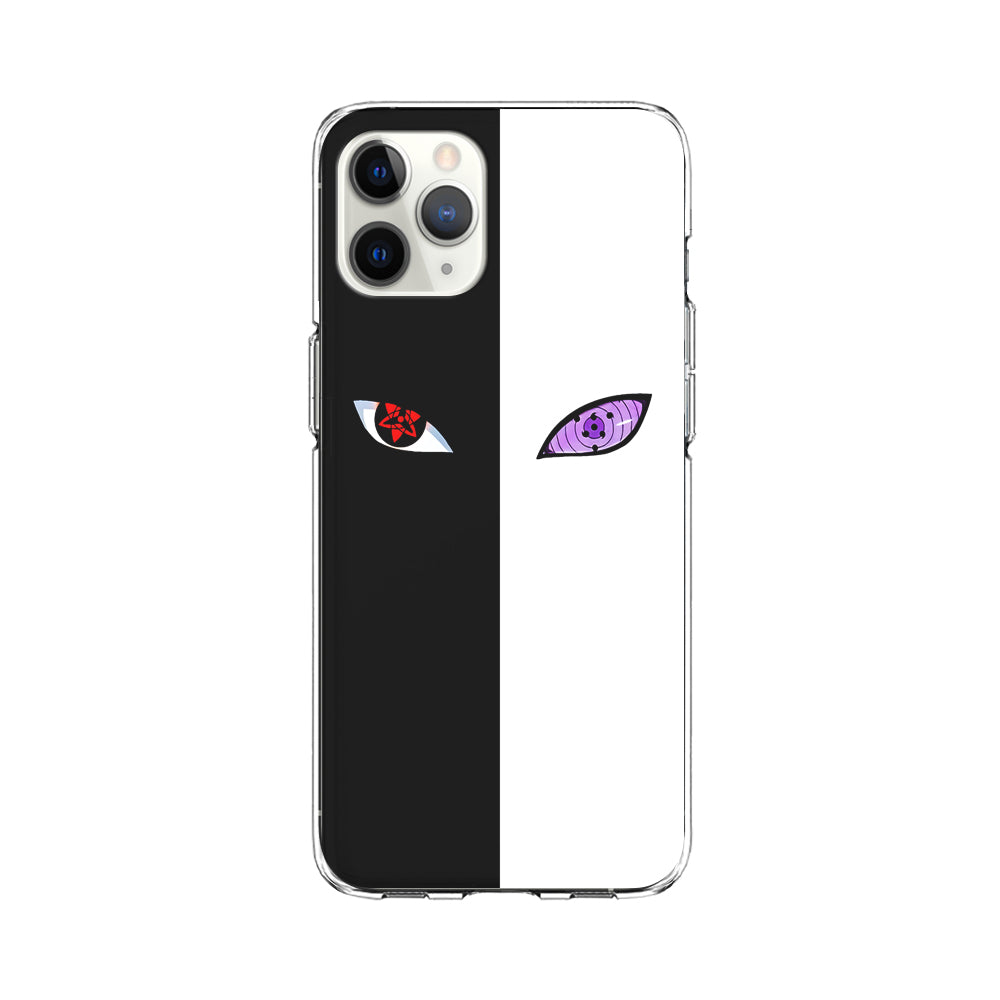 Sharingan Rinnegan Black White iPhone 11 Pro Max Case-Phone Case-Clear Soft Case-Altracase
