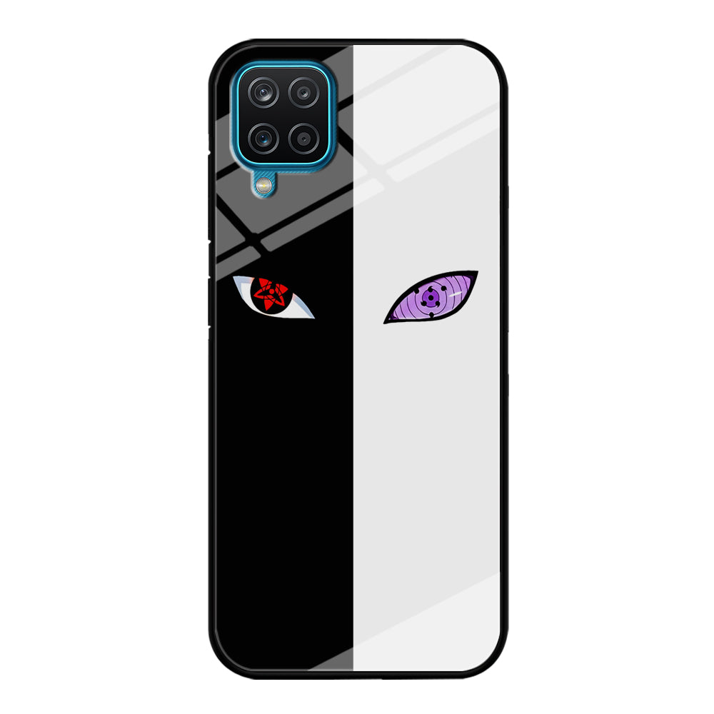 Sharingan Rinnegan Black White Samsung Galaxy A12 Case-Phone Case-Tempered Glass Case-Altracase