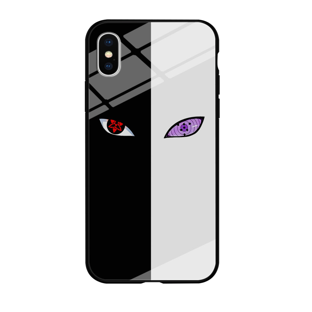 Sharingan Rinnegan Black White iPhone Xs Case-Phone Case-Tempered Glass Case-Altracase